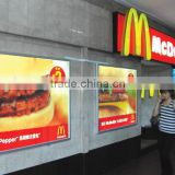 Austria advertising light boxes restaurant manuboard fast food manu