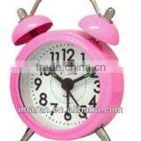 Lovely Pink Twin Bell Alarm Clocks for Promotion Gifts thumbnail-1