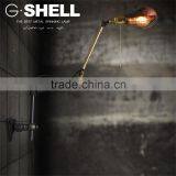 Designer Industial Bedroom Brass Antique Wall Lamp thumbnail-4