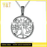 Jingli Jewelry 925 Sterling silver Material Jewelry tree of life pendants, family tree necklaces(AN-004)