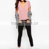 Girls New Fashion Design t Shirt Top Fashion Plain t Shirt thumbnail-4