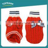 Custom size winter warm christmas red hand knit pet dog sweater