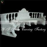 Massive Hand Carved Marble Garden Bench