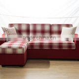 Japanese Style or Rural Style Fabric L Shape Sofa With Stool thumbnail-2