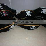 Cheap Promotional Black Gold Adult Kids Non-woven Party Pirate Hat thumbnail-2