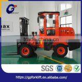 China Flexible Hydraulic Steering System Easy Operate Rough Terrain Forklift for Sale thumbnail-3