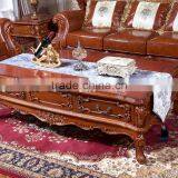 Bisini Living Room Coffee Table, Solid Wood Wooden Coffee Table With Drawers thumbnail-1