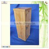 Luxury Display Square Shape Lock Plain Bamboo Wine Boxes thumbnail-2