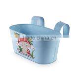 Outdoor Hanging Metal Planters | Powder Coated Iron Planters thumbnail-2