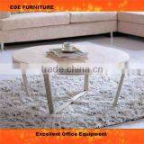 Metal Base Marble Top Coffee Table thumbnail-1