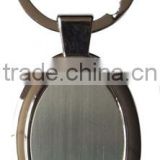 Good quality zinc alloy oval shape custom logo key holder