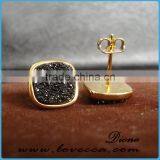 Cheap Wholesale Stud Earrings Cystal Agate Drusy Stud Earrings thumbnail-3