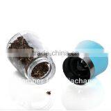 Manual Slender Glass Spice Grinder Jars With Black Lid thumbnail-4