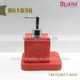 Cheap red ceramic lotion bottle