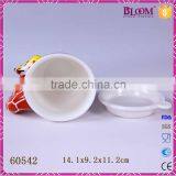 White Ceramic Giraffe Desgin Custom Coffee Mug thumbnail-5