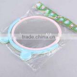 Colorful Round Plastic Double Sided With Double Round Foot Base Mirror thumbnail-4