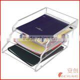 Clear Acrylic Office Single Letter Document Tray Storage thumbnail-2