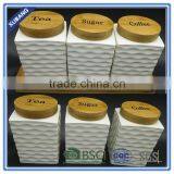 White Colour Coffee Sugar Tea Ceramic Storage Jar thumbnail-1