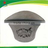 Modern Indoor Pots and Planters Oval Concrete Planter thumbnail-2