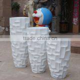 White Fiberglass Flowerpot thumbnail-5