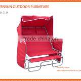 Weatherproof and Fireproof Outdoor Synthetic Rattan Lounger Sofa thumbnail-4