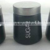 Stainless Steel Lip Set 3 Pcs Tea Coffee Sugar Canisters thumbnail-3