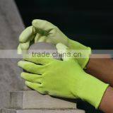 NMSAFETY 13g Hi-viz Green Nylon Liner PU Gloves/industrial Gloves Good Performance thumbnail-1