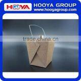 16oz /26oz /32oz Disposable Kraft Paper Food Packing Box With Plastic Handle,waterproof and Oilproof