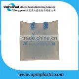 Elegant Translucent Film Flexo Printing Light Blue Soft Loop Handle Plastic pe Bag for Hair Shop thumbnail-1