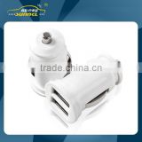 2.1A Dual USB Mini Car Power Charger Adapter Plug for Apple and Samsung Device