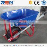 100L Steel Tray Steel Handle Wheelbarrow Blue