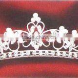 H853-009 Fashion Pearl Rhinestone Wedding Tiaras thumbnail-1