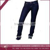 Ladies 98%cotton 2% Spandex Woven Pencil Denim Jeans thumbnail-1