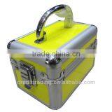 Hot Selling Yellow Double-layers Aluminum Cosmetic Case thumbnail-1