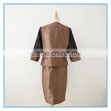 Shantung Lace Combination Classic 3 Pieces Skirt Church Suit For Women thumbnail-3