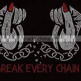 Break Every Chain Rhinestone Iron on T Shirt Transfer thumbnail-1