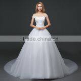 MGOO 2017 New Style Romantic Church Wedding Dress First Night Lace Ballgown Off Shoulder Bridal Vestidos thumbnail-2