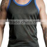 Custom Mens Polyester Mesh Sport Gym Tank Top thumbnail-4