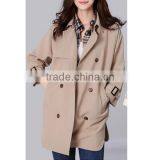 2015 High Quality Customized Spring Ladies Long Cotton Coat thumbnail-3