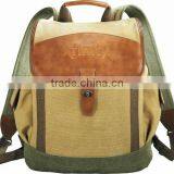 Cutter & Buck Legacy Cotton Backpack - Made From Genuine Saddle Leather, Cotton Canvas and Comes With Your Logo. thumbnail-1