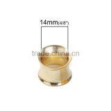 12mm Stainless Steel Ear Stretcher Expander Bobbin Gold Plated Ear Expander Body Jewelry thumbnail-2
