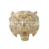 Titanium Steel Unadjustable Rings Gold Plated Tiger Animal thumbnail-1