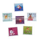 Wood Sewing Buttons Scrapbooking 2 Holes Postage Stamp At Random Christmas Pattern 33mm x 31mm thumbnail-1