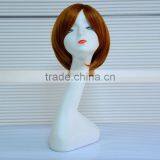 High Quality 2016 New Fashion Pink Wavy Short Bob Wig For Female Model thumbnail-4