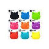 Cartoon Soft Silicone Coin Purse For Kids Wallets , 9 Colors Pointed Ears Cats thumbnail-1