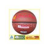 Durable PU Leather Indoor Laminated Basketball 0.5 - 0.6 Bar Moisten Needle
