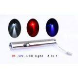 Mini Flashlight :UV Torch 395nm+Red Laser+White Light 3 In1 thumbnail-1