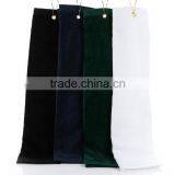 Plain White Golf Towel With Custom Logo Screenprinting thumbnail-2