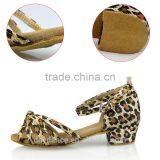 Girls Low Heel Colorful Satin Latin Ballroom Dance Shoes thumbnail-4