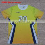 Dye sublimation plain mesh sports t shirts design